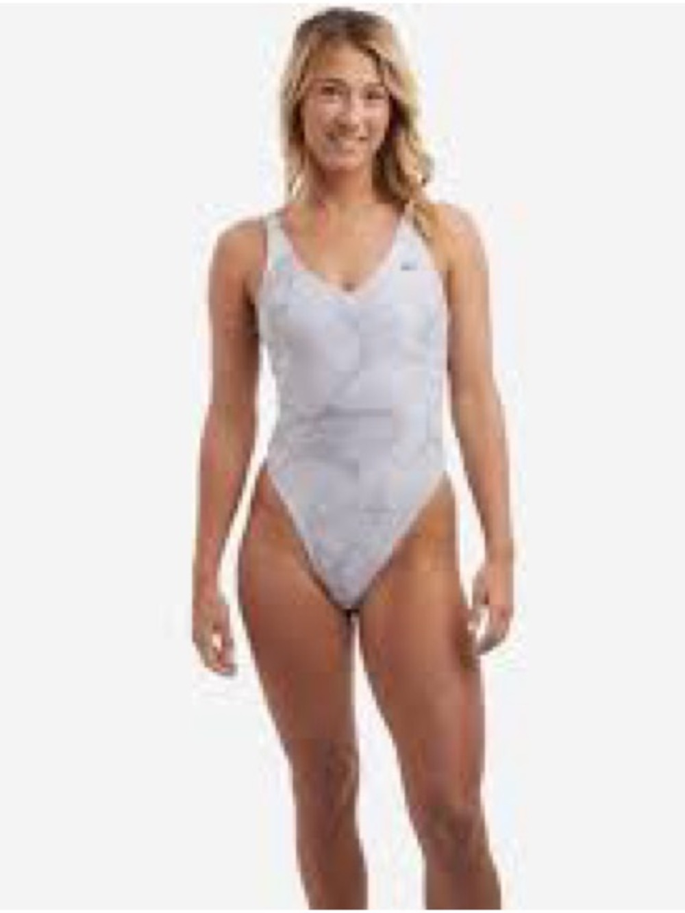 NWT Pelagic Reversible Women’s Light Gray One-Piece Swimsuit - Performance Fit
